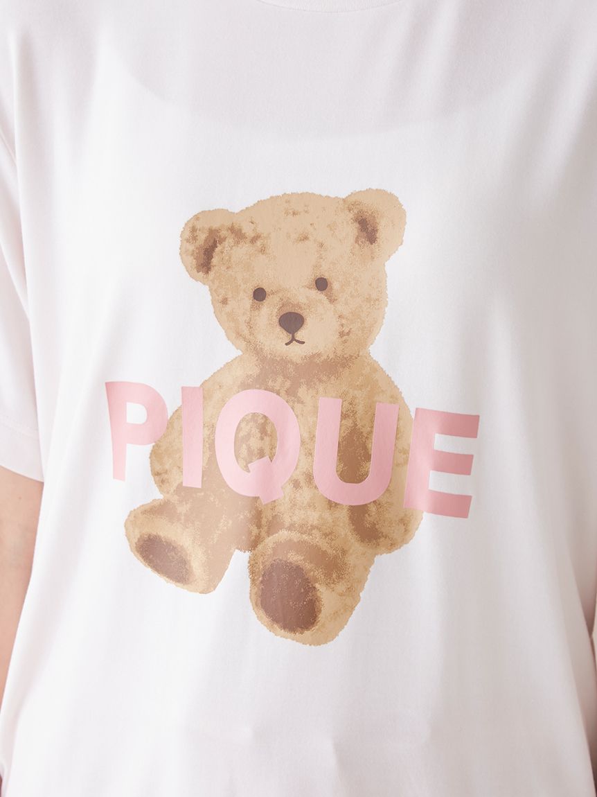 PIQUEベア柄ワンポイントＴシャツ(カットソー・Tシャツ)｜ルームウェア ...