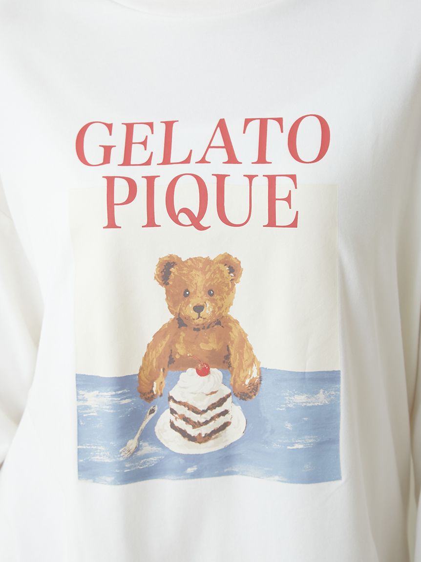 BEARandCAKEワンポイントロングTシャツ(カットソー・Tシャツ)｜ルーム