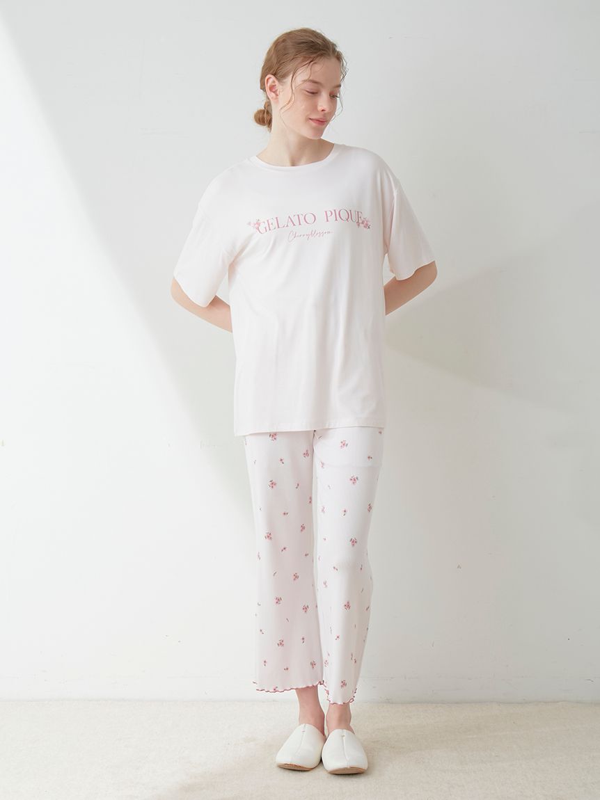 SAKURA】ワンポイントTシャツ(カットソー・Tシャツ)｜ルームウェア