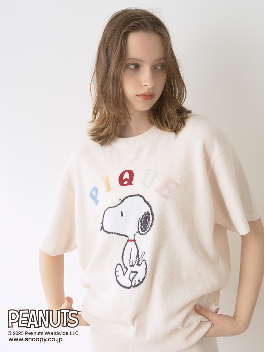 【新品・未開封】ジェラートピケ×スヌーピー　ジャガードプルオーバー　オフホワイト PEANUTS】SNOOPY×BEAR ジャガードプルオーバー(ニットプル