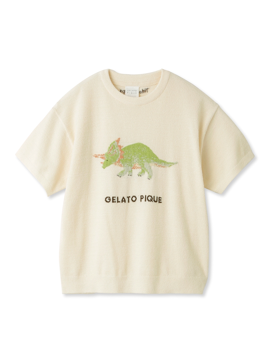 【新品タグ付き】ジェラートピケ恐竜　ダイナソージャガードプルオーバー