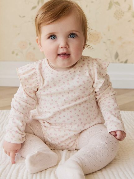 長袖ボディスーツVictoria Blush／オーガニックコットン