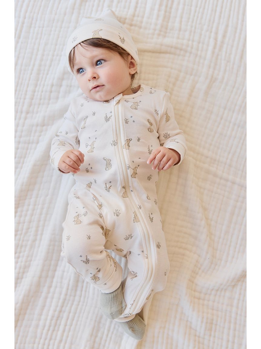 長袖ロンパースLapin Jardin／オーガニックコットン(洋服) │ JAMIE