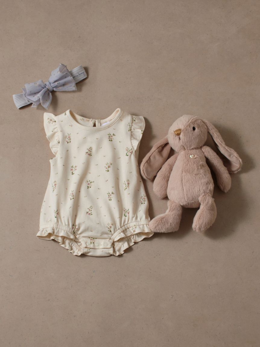 ベビー】フリルプレイスーツ Josepha Egret Small／オーガニック