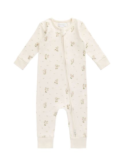 【ベビー】長袖ロンパース Josepha Egret Small／オーガニックコットン（60～90cm）