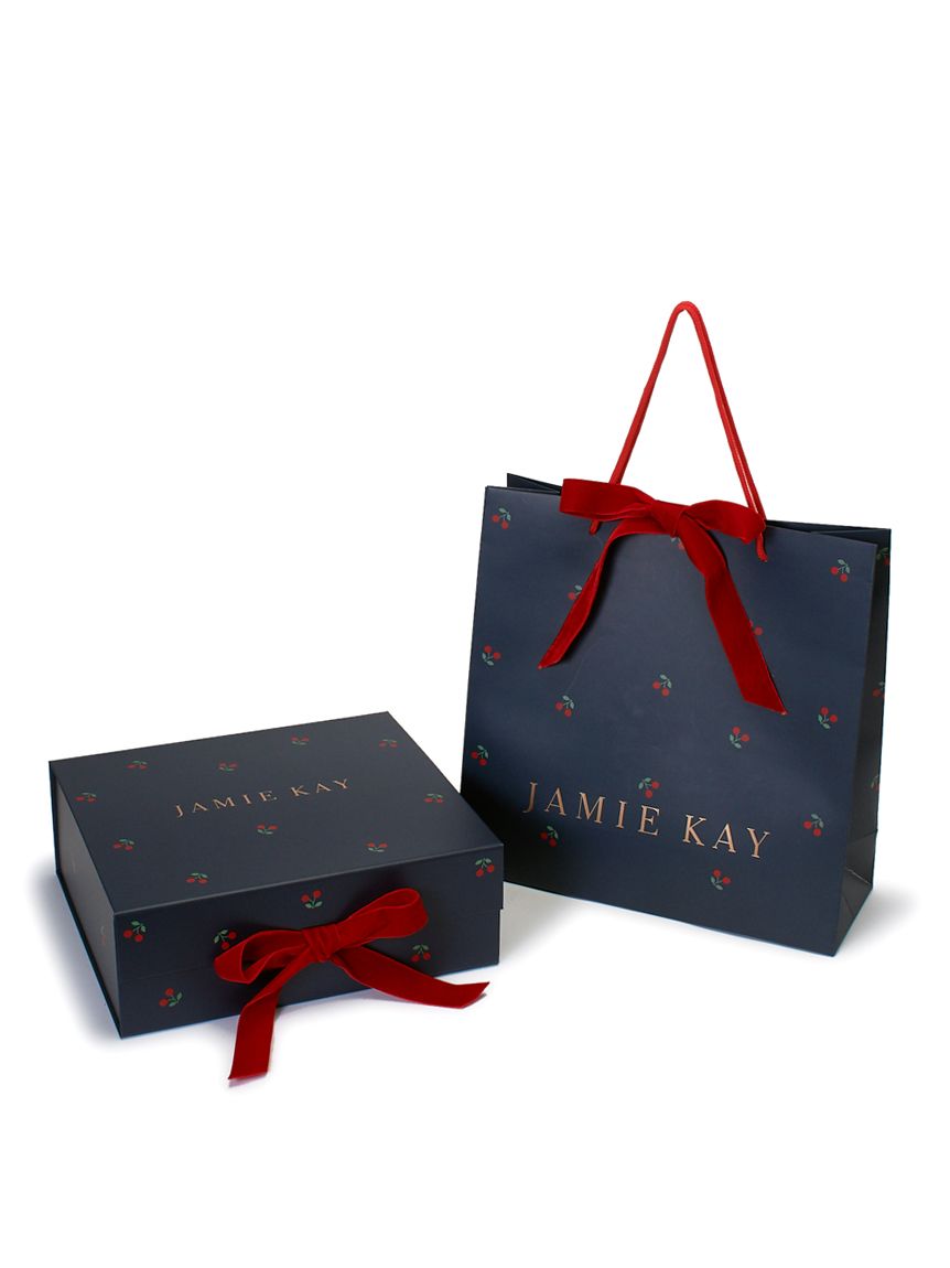 セルフラッピング】数量限定チェリー柄ギフトBOX＆ショッパーセット M