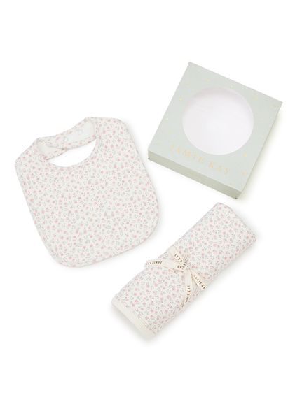 【ONLINE限定】ブランケット＆スタイギフトセットPosy Garden Pink／オーガニックコットン