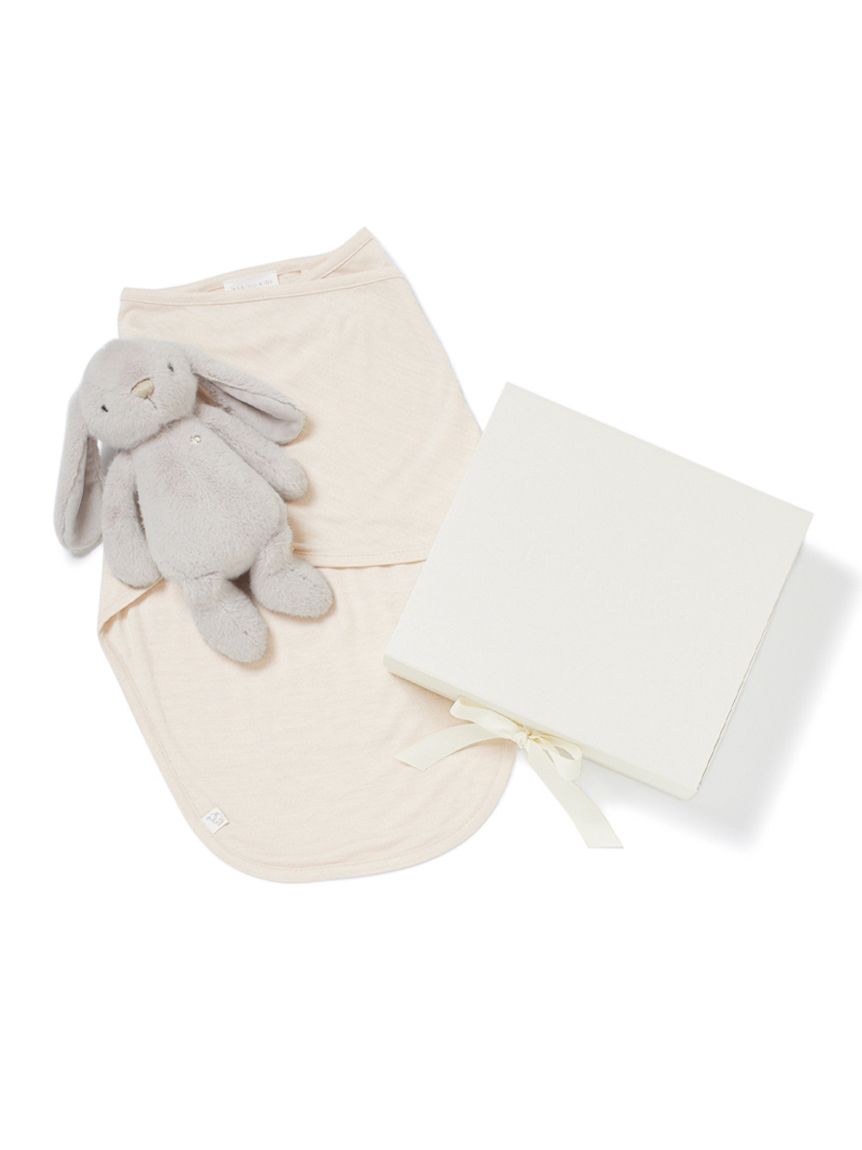 ラッピング済み】MERINO KIDSプレミアムギフト2点セット＜おくるみ