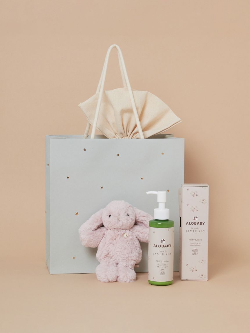 ラッピング済み】【ONLINE限定】ALOBABYミルクローションギフトセット