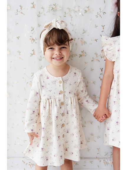 フロントボタンワンピSweet William Floral Natural