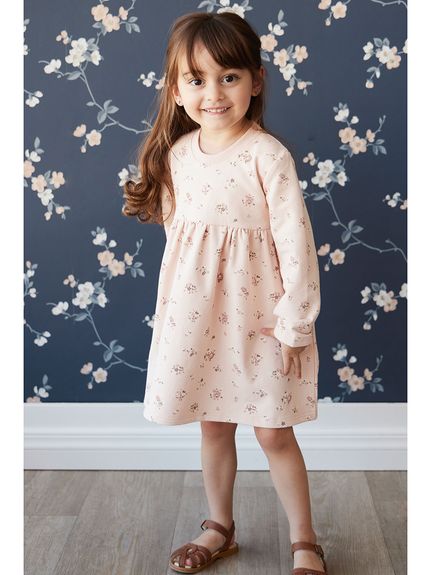 スウェットワンピースPetite Fleur Soft Peony／オーガニック