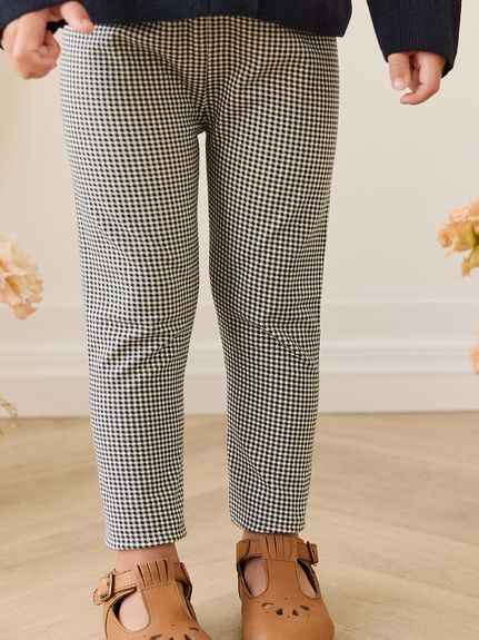 レギンスDash Gingham Navy／オーガニックコットン