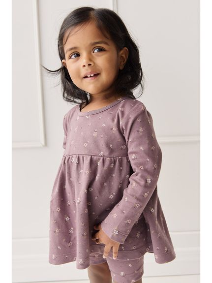 は*な様 赤ギンガム　スタイ付きロンパースセット cocoriang kumuk ロンパースMoons Garden Lavender／オーガニックコットン(洋服