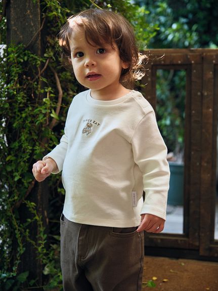 【ベビー＆キッズ】JKベア刺繍長袖Tシャツ（80～120cm）