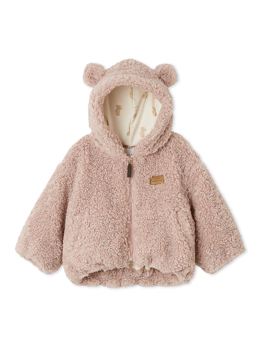 耳付きボアブルゾン140 プードルボアクマ耳ブルゾン(洋服) │ JAMIE KAY （ジェイミーケイ