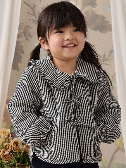 ベビー＆キッズ】チェックジャケット Petite Gingham Graphite（80