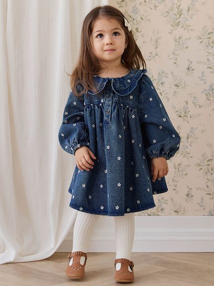 フラワーデニムワンピース Josie Floral Denim(洋服) │ JAMIE KAY