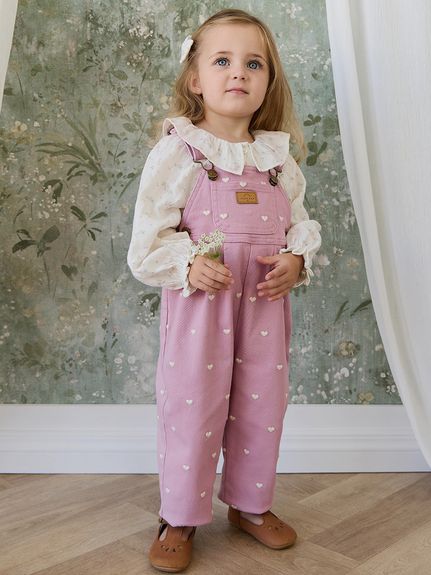 【ベビー＆キッズ】コットンツィルオーバーオール Petite HeartOrchid（70～120cm）