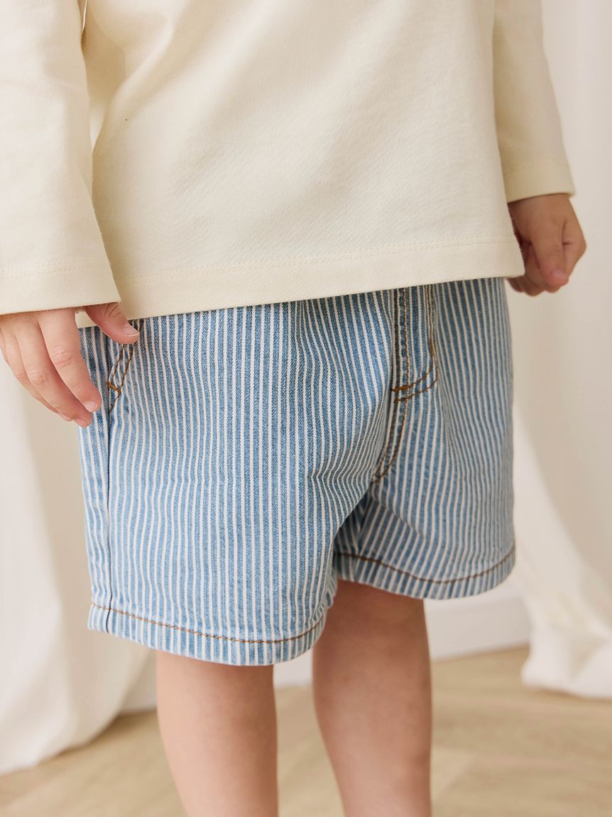 ベビー＆キッズ】ヒッコリーショートパンツHoliday Stripe（70?120cm