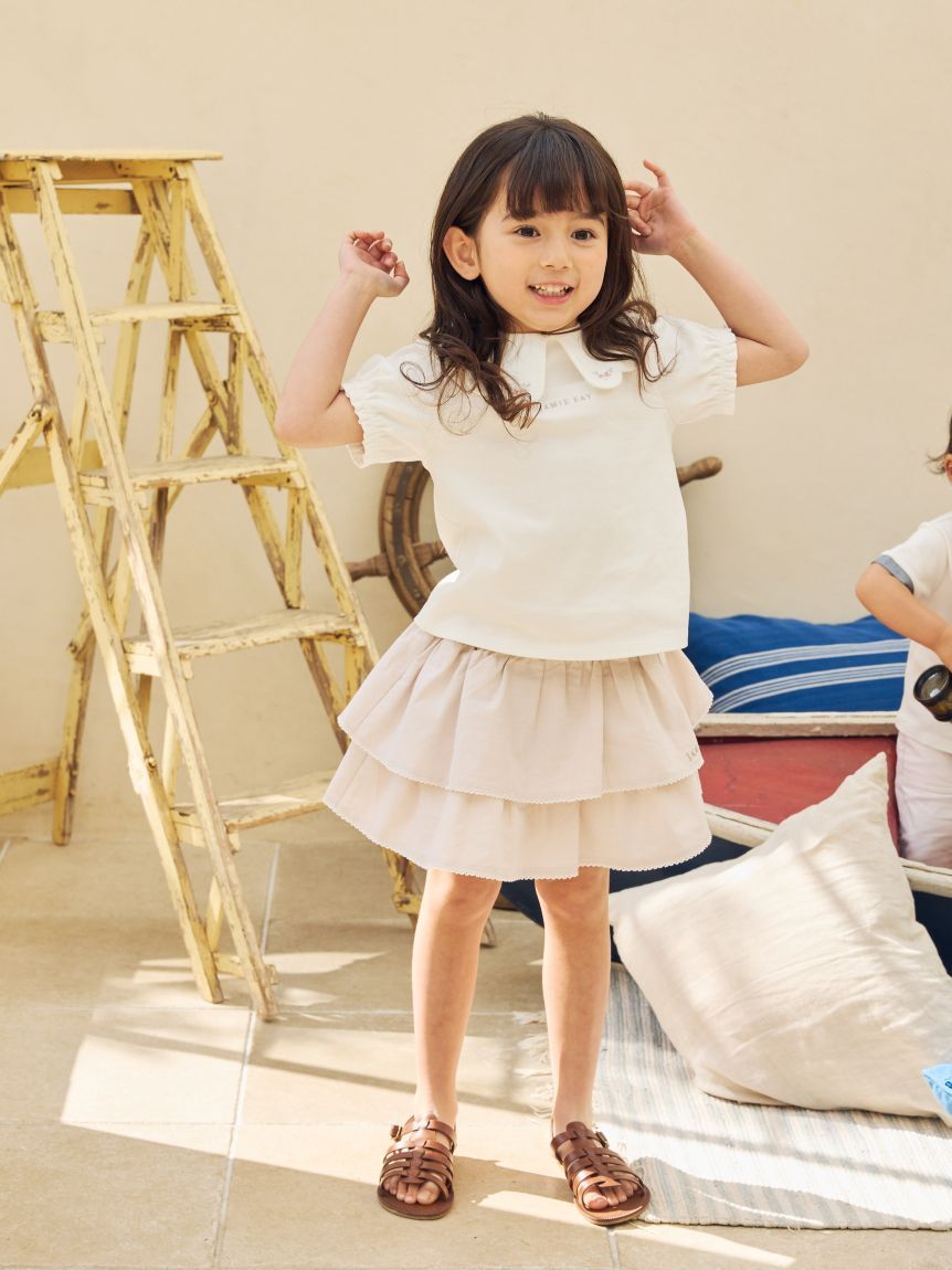 ベビー＆キッズ】シャンブレーインパン付きスカート（80～120cm）(洋服