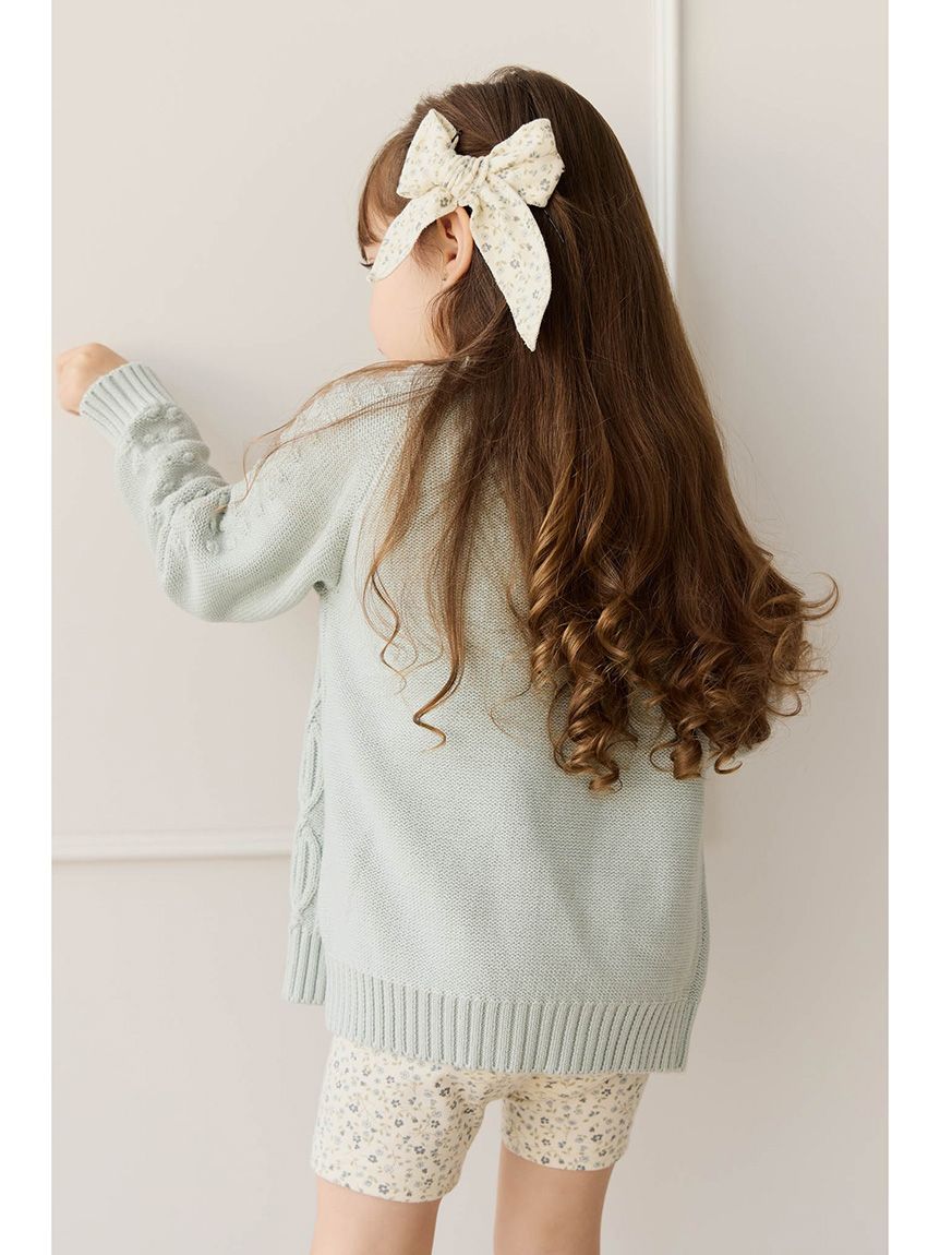 リボンヘアクリップ Dainty Egret Blues／オーガニックコットン