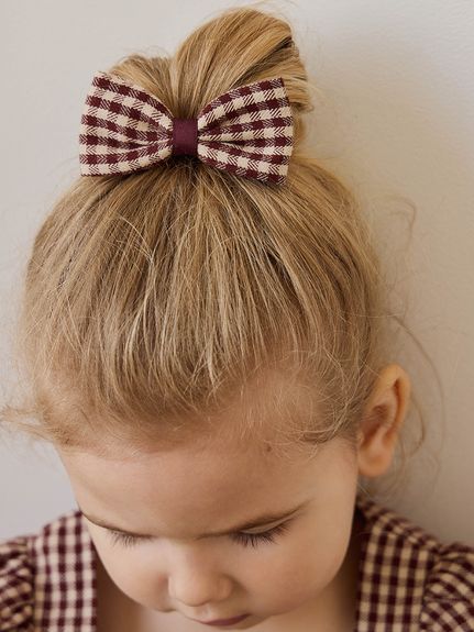 へアクリップCinnamon Gingham