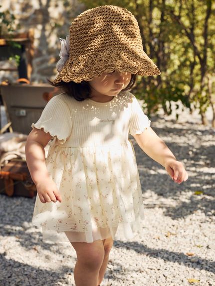 ストローリボンハット