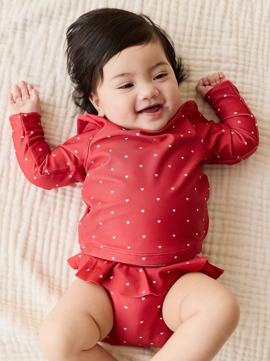 スイム上下セット Mon Amour Red