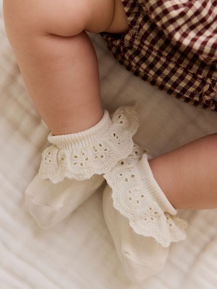 レースアンクルソックスVanilla