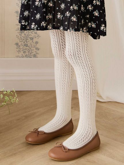 kalinka ケーブル編みウールパンツ 2Y kalinka ケーブル編みウール