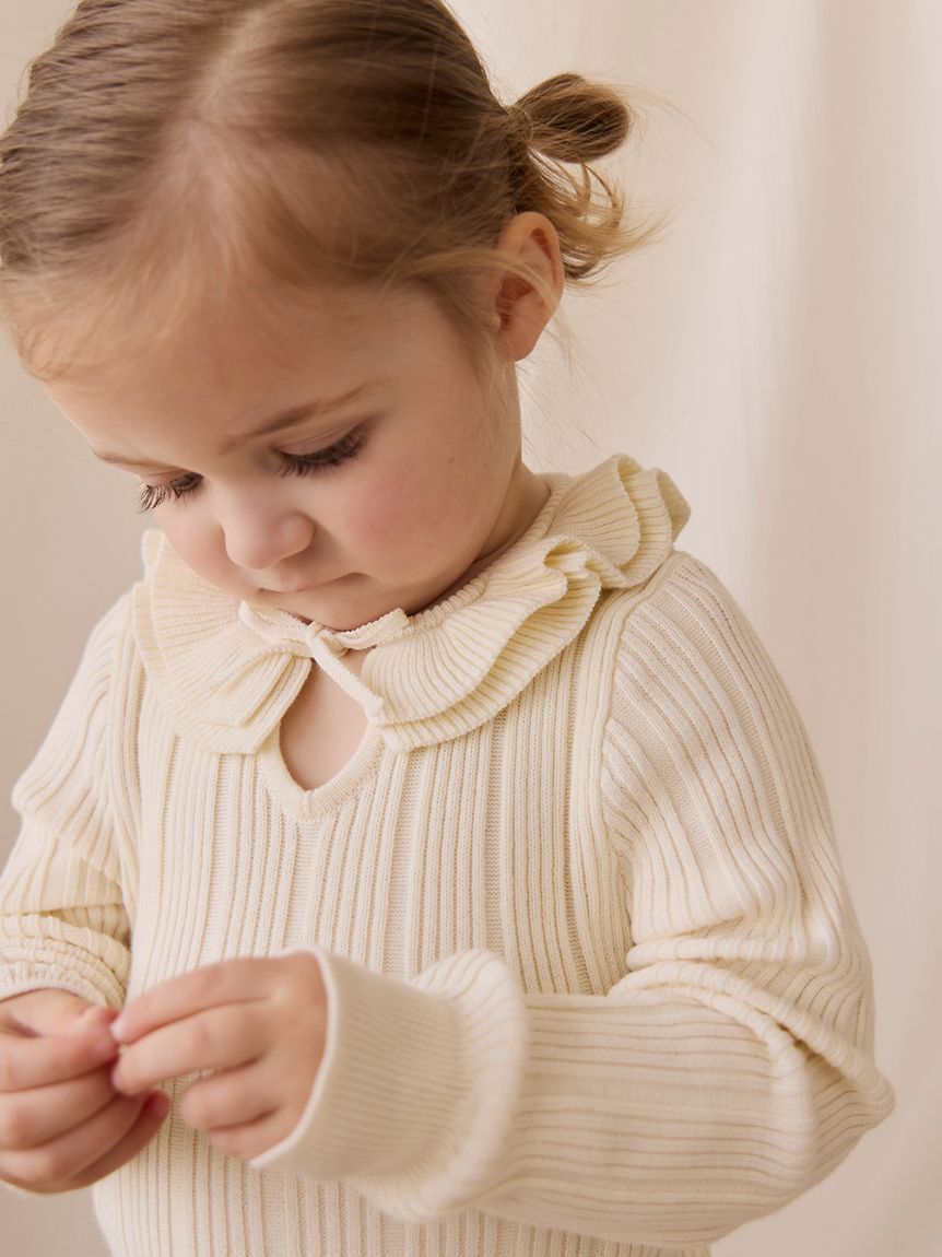 シーニューヨーク フリル付きアイボリー長袖ニット S フリル付きアイボリー長袖ニット - メルカリ