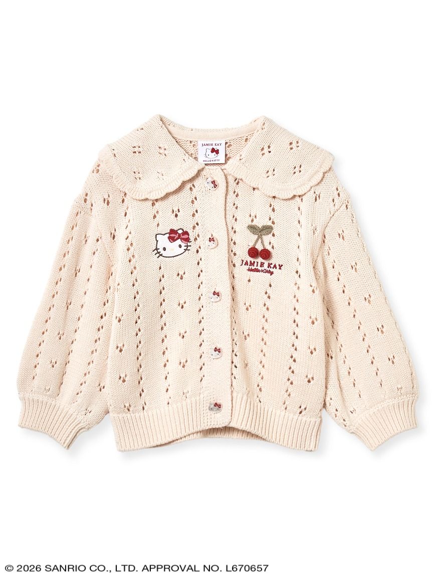 HELLO KITTY/ベビー＆キッズ】モチーフ付きニットカーディガン（80