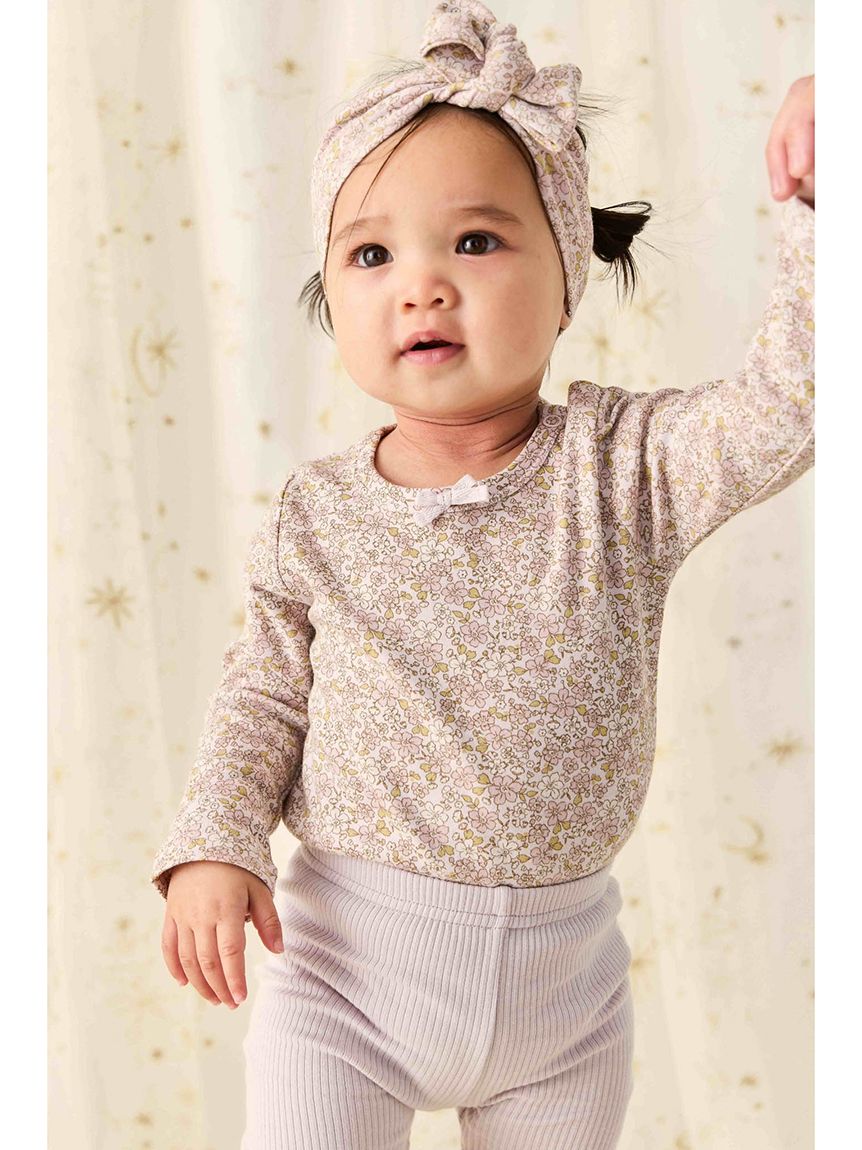 長袖ボディースーツChloe Lilac／オーガニックコットン(洋服