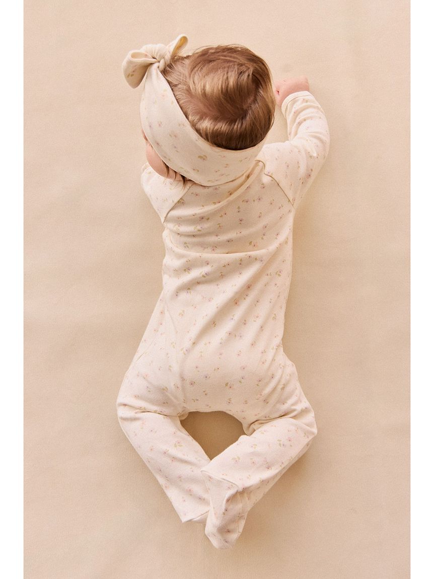 足つきロンパースBriella Whisper／オーガニックコットン(洋服