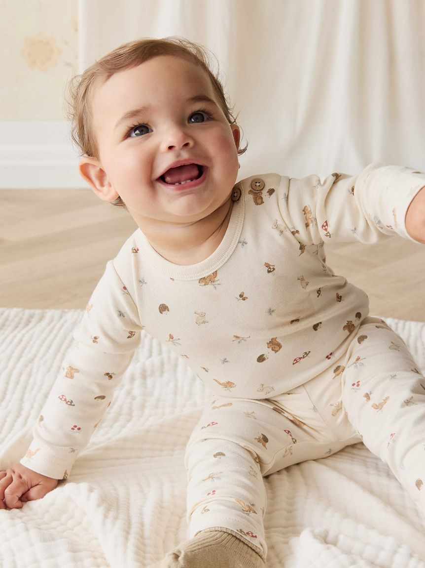 長袖ボディスーツForest Gathering／オーガニックコットン(洋服