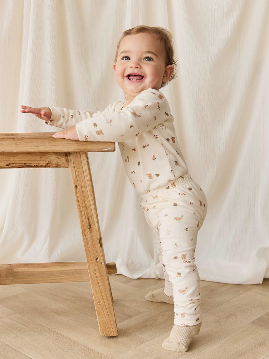 長袖ボディスーツForest Gathering／オーガニックコットン(洋服