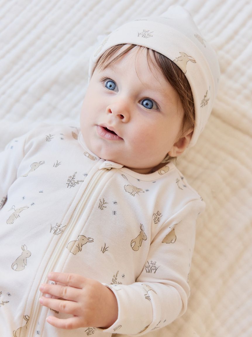 長袖ロンパースLapin Jardin／オーガニックコットン(洋服) │ JAMIE