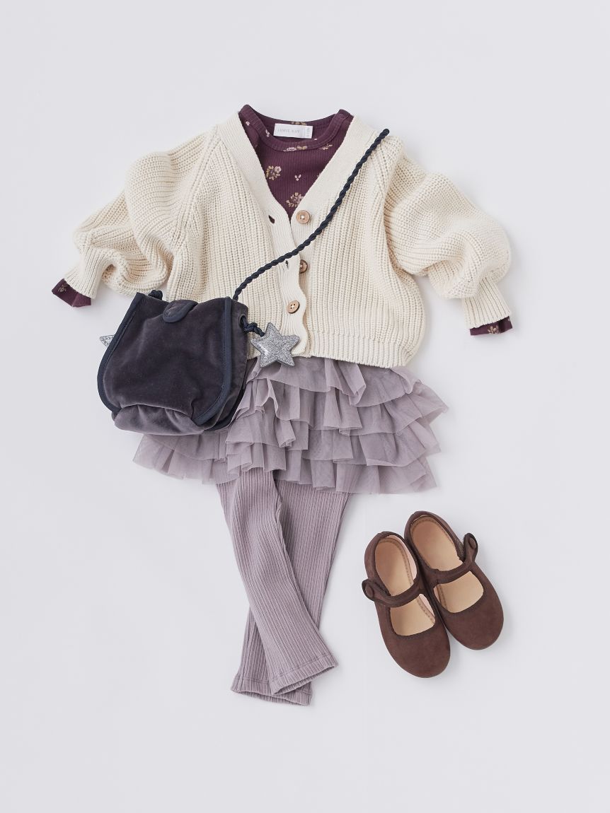 販路限定】長袖ボディスーツSimone Huckleberry／オーガニックコットン