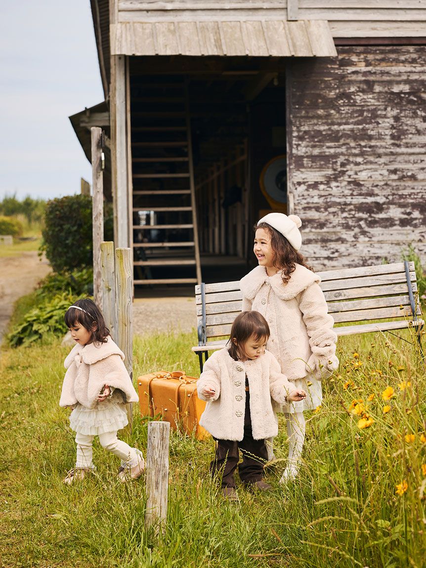 【スリープ】Mireille et Janine ヒョウ柄ファーポンチョ スリープ】Mireille et Janine ヒョウ柄ファーポンチョ スリープ