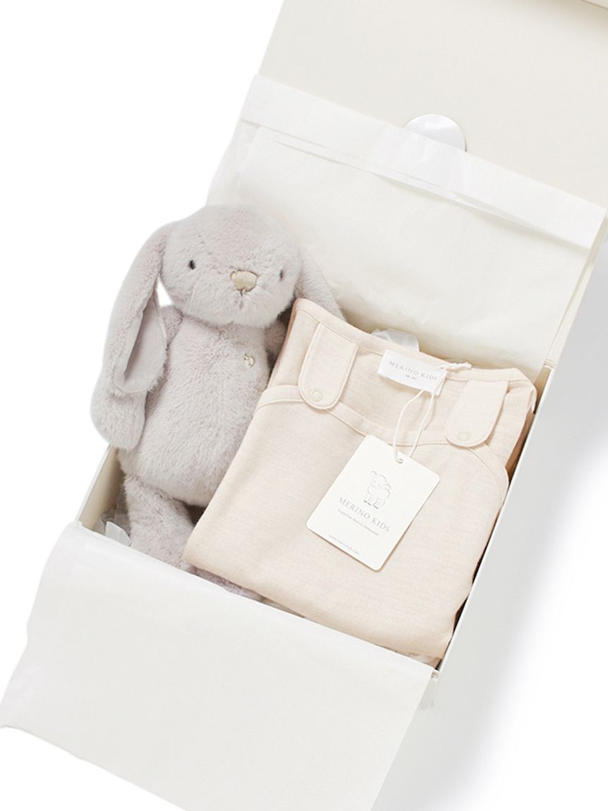 ラッピング済み】MERINO KIDSプレミアムギフト2点セット＜おくるみ