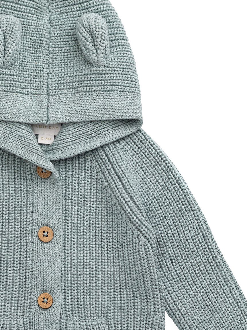 ベビー】くま耳ニットロンパース Tawny Brown（60～90cm）(洋服