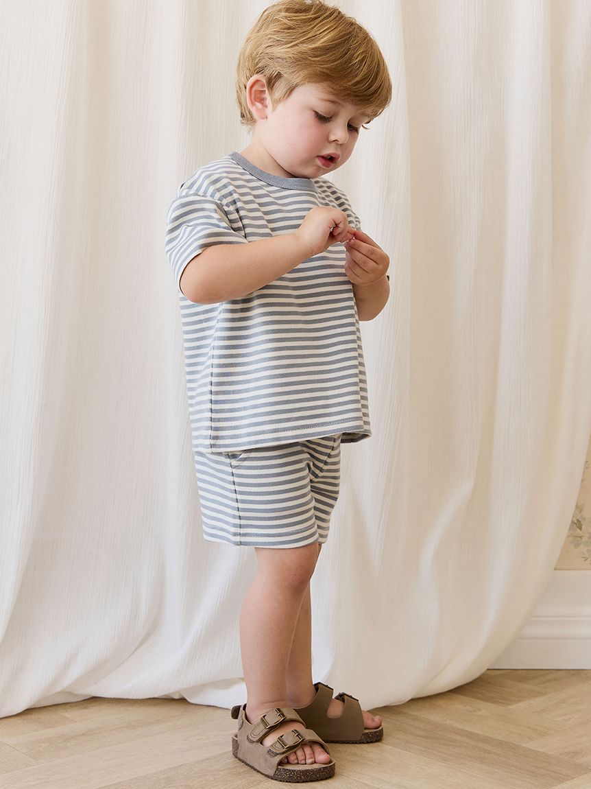 ベビー＆キッズ】ショートパンツ Narrow Stripe／ピマコットン（70