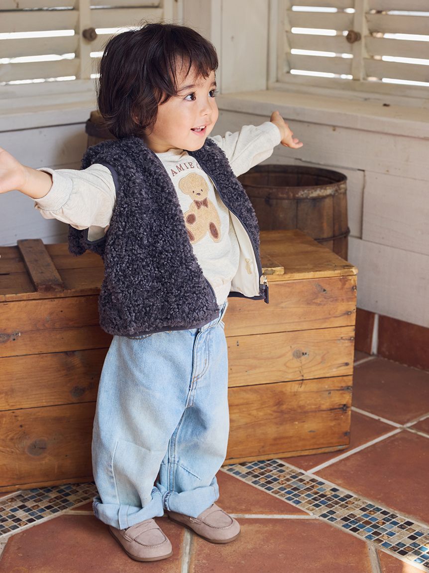 ミニ裏毛JKベアボア刺繍トップス(洋服) │ JAMIE KAY