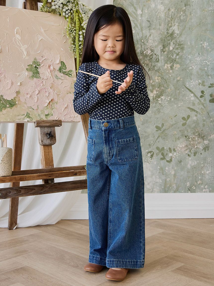 長袖トップス Lisa Petite Indigo／オーガニックコットン(洋服
