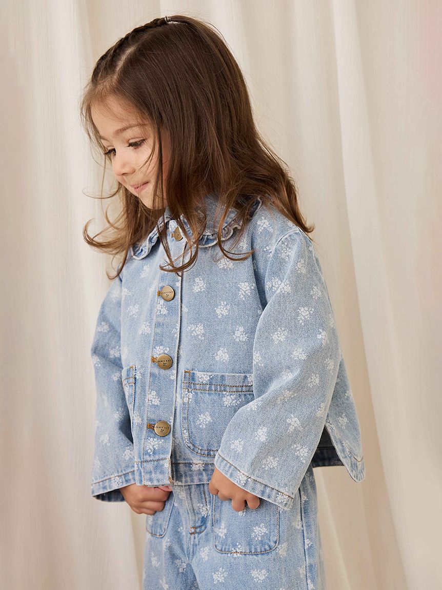 ベビー＆キッズ】フローラルデニムジャケット Tully Floral Denim（80