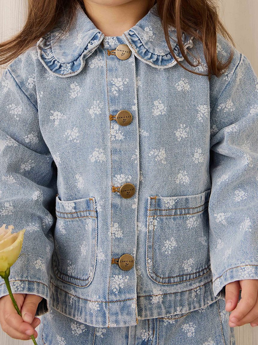 ベビー＆キッズ】フローラルデニムジャケット Tully Floral Denim（80