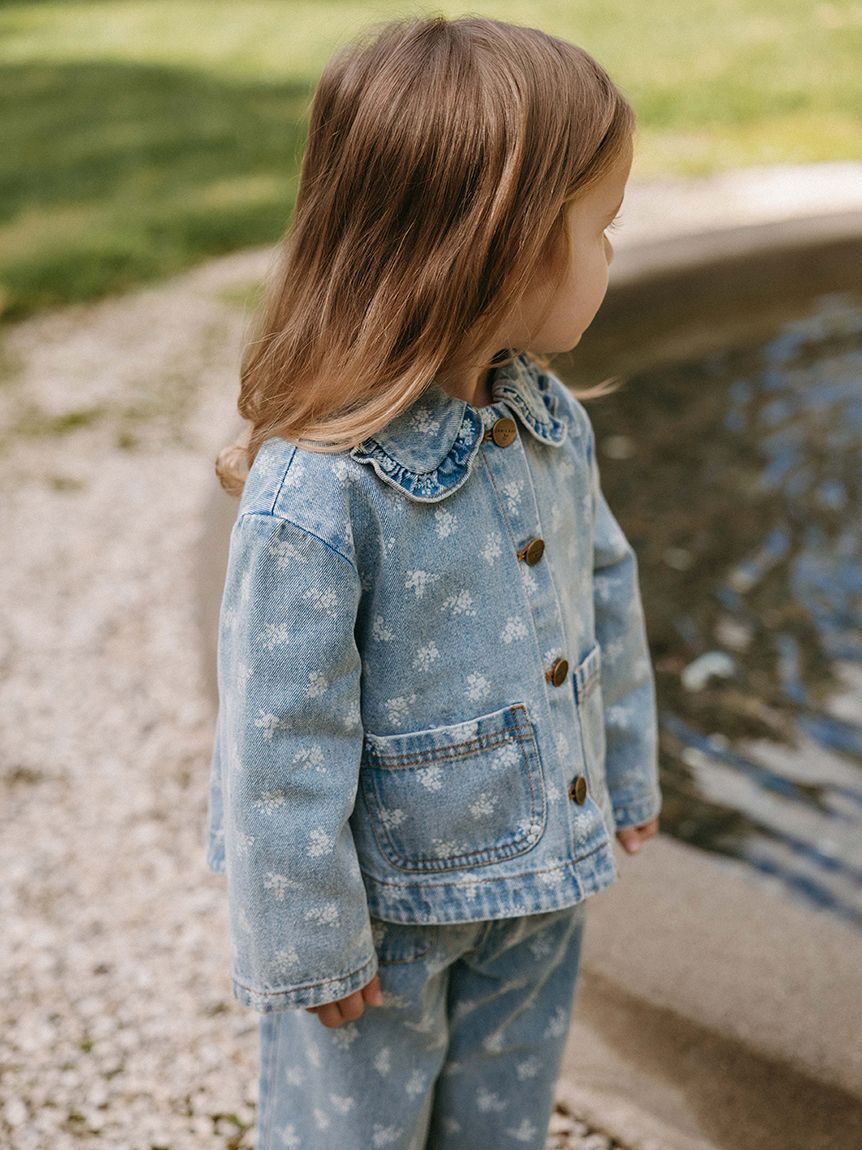 ベビー＆キッズ】フローラルデニムジャケット Tully Floral Denim（80
