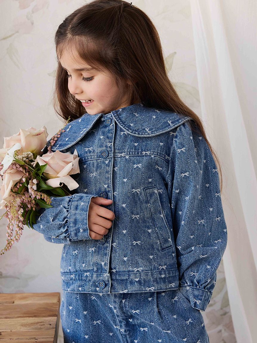 ベビー＆キッズ】リボンJQデニムジャケットAmour Bows Denim（80