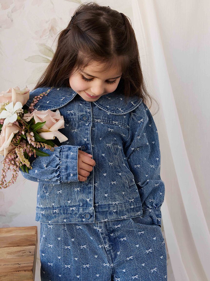 ベビー＆キッズ】リボンJQデニムジャケットAmour Bows Denim（80