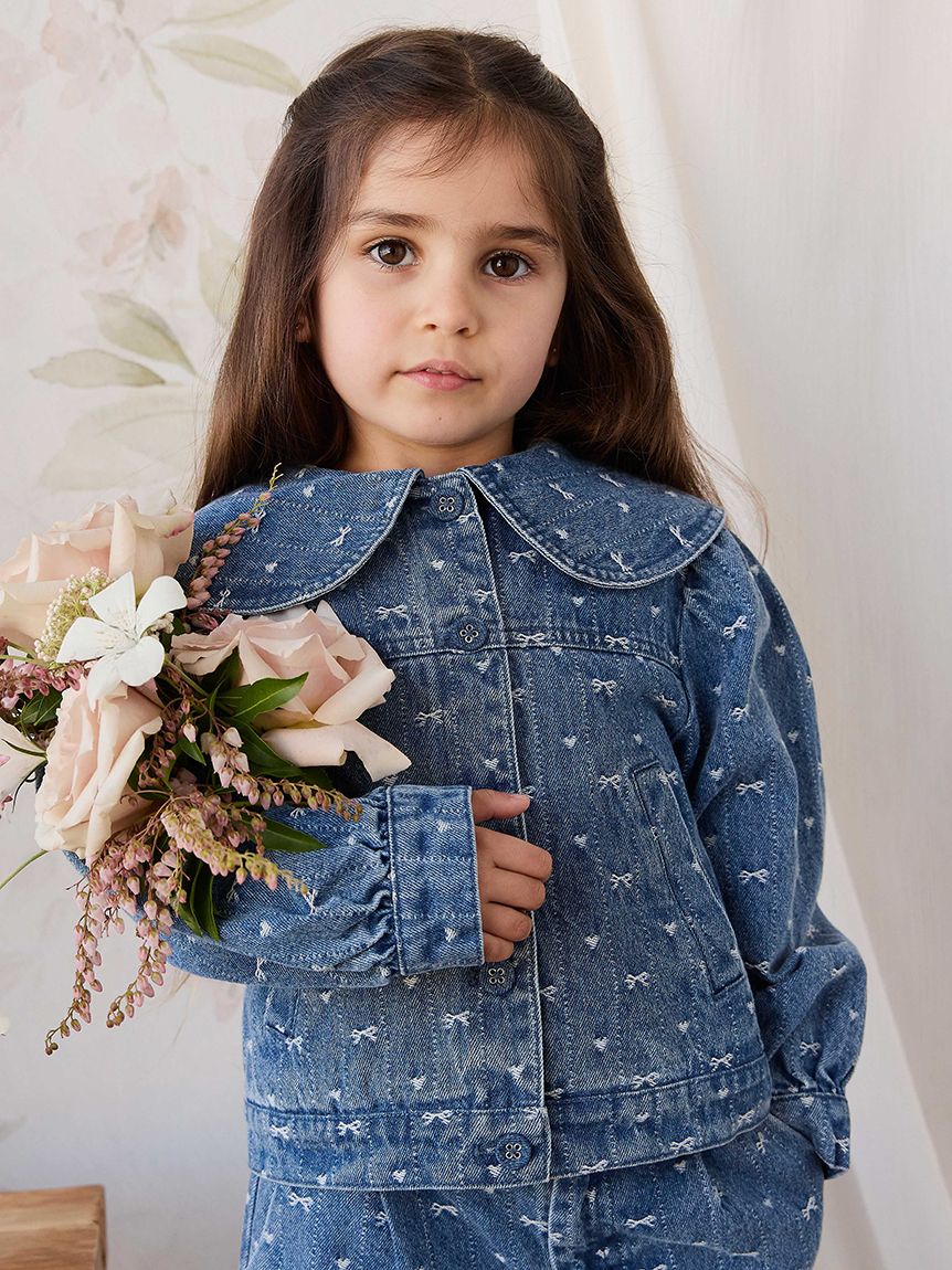ベビー＆キッズ】リボンJQデニムジャケットAmour Bows Denim（80